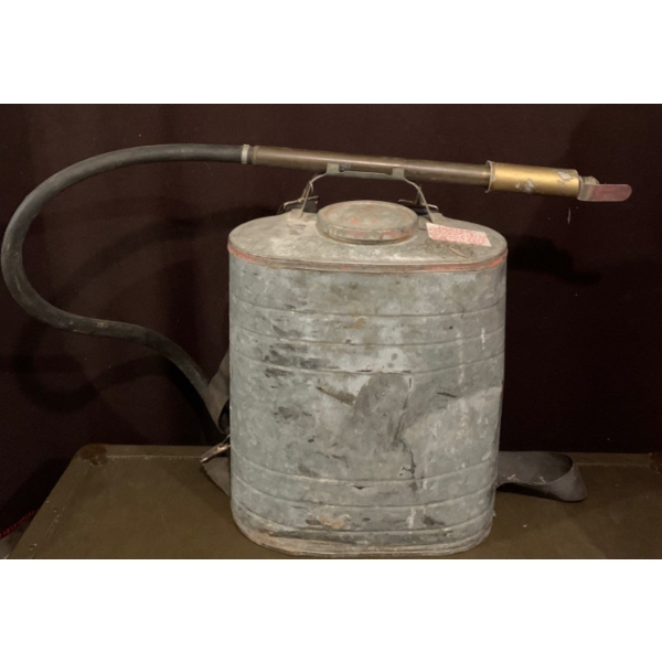 Indian Fire Pump w/ Brass Wand & Nozzle, Air Cooled Tank - D.B. Smith & Co. New York 