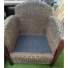 Image 5 : Stunning Outdoor Wicker w/ Upholstery Luxury Patio Chairs 31Tall