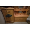 Image 1 : Wooden Bench  w/ Wooden Pull Out Waste Bin (Contents Included) 38 T, 36 L, 16 W