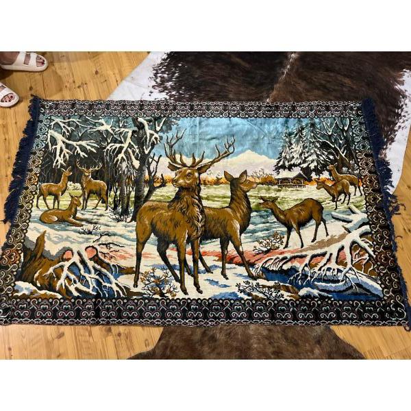 Deer Tapestry 74” x 48” with Animal trap .