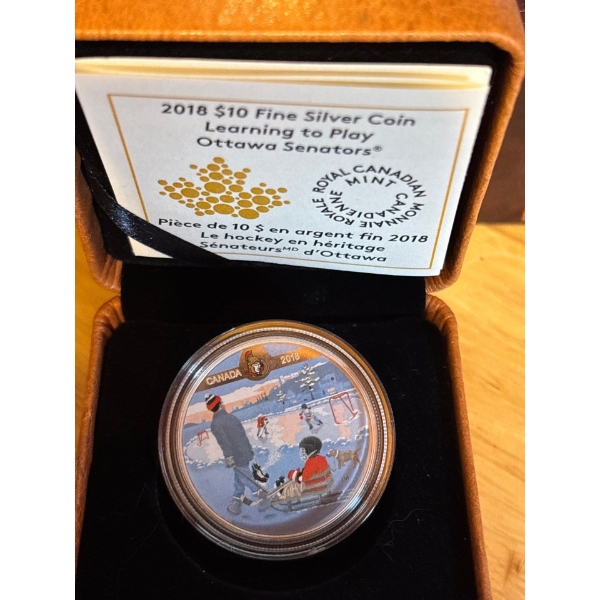 2018 $10 Learning to Play: Ottawa Senators - Pure Silver Coin