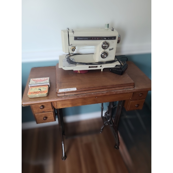 Kenmore Sewing Machine Model 58.14310 & Singer Sewing Machine Stand 34 w 16 d 31 h