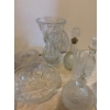 Image 3 : Boho Crystal Clear Pressed and Cut Glass Tableware Pieces
