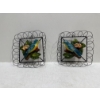 Image 1 : Chalk Birds, Pair of Blue Birds in Wire Frames