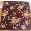 Image 2 : Antique French Louis XV Foot Stool w/ Embroidered Floral Upholstery#2 16x17