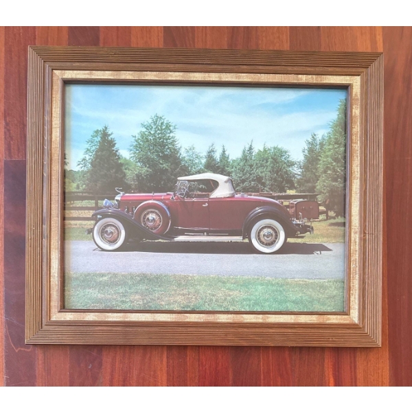 1931 Cadillac Fleetwood Roadster Framed Classic Car Print/ Wall Art