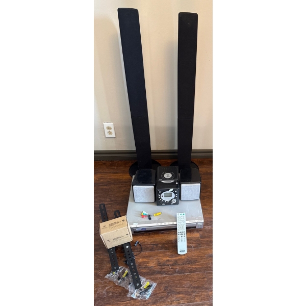Sony CD/DVD Player Model DVP-NC85H w/ Remote, Samsung Model PS-FTZ235 Speakers Left/ Right & More
