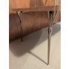 Image 2 : Wood-Laminate Dining Table and Metal Chair with Upholstered Backrest