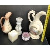  Vintage Stunning  Pitcher Marked 'Alberta', Floral Pitcher, and More! 