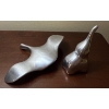 Image 2 : Hoselton Aluminum Art Sculptures, Made in Canada - Bird (6.5W) & Elephant 