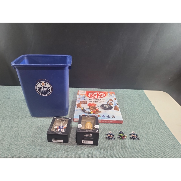 NHL Advent Calendar & Oilers Christmas Ornaments 