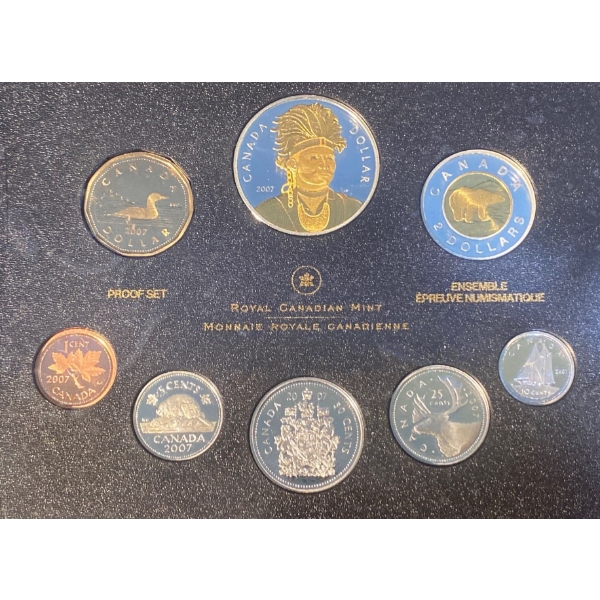 2007 Canadian Proof Set 92.5% Silver 36.56 Grams