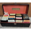 Image 1 : Vintage 8-Track Tape Collection in Black Storage Case