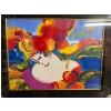 Image 2 : Peter Max Original Acrylic on lithograph signed in the upper right Flower blossom lady