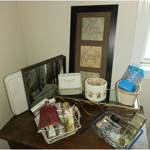 Assorted Bathroom Decor & More!  Weight Scale, 