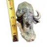 Image 5 : 4 Carved Stone Sculptures: Pyramid, Mask, Buffalo, Hawk