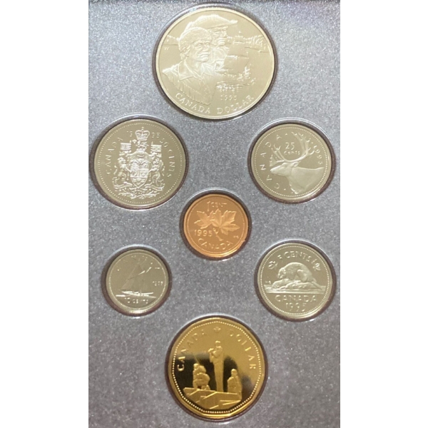 1995 Canadian Proof Set With Sterling Silver Dollar 25.175 Grams