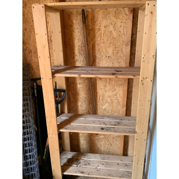 Wood Utility Shelf, 64"T, 33"L, 11"W