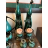 Image 3 : vintage mid-century modern Blue Mountain Pottery 

Two large peacocks, two medium size candle holder