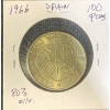 Image 1 : 1966 Spain 100 Pesetas 80% Silver 19 Grams 