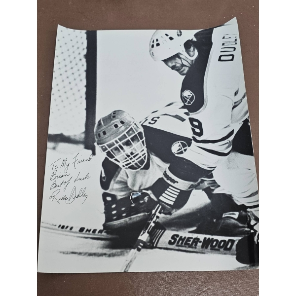 Signed Black-and-White Hockey Photograph, Personalised For Brian Mcfarlane
