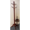 Image 1 : Spindle Coat Tree w/ Needlepoint Side Table & Decorative Basket