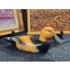 Image 6 : Ships At A dock Oil Painting, Solid Wood Duck Figurine, Traditional Kitchen Party In Copper Plaque.