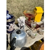 Image 3 : Fishing boat seat, Tupperware, pickle container & bowls candle holders pillow picture frame & More
