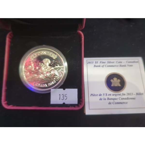 RCM 2013 Canadian Bank of Commerce Bank Note Fine Silver 99.99 Coin 36.07g