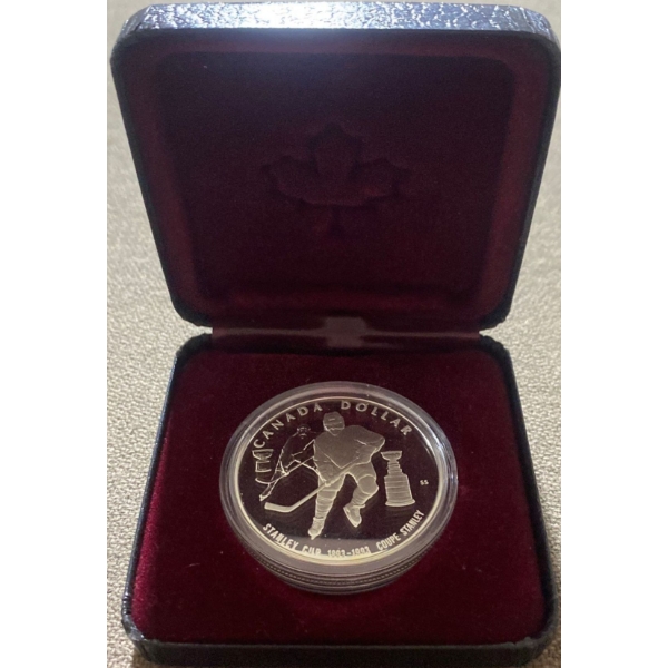 1993 Canadian Dollar Commemorating the 100th Anniversary of the Stanley Cup 92.5% Silver 25.17 Grams