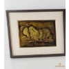 Image 8 : Framed Metallic Art Pieces Feature Wildlife Designs Including Bison And Moose 16''*13'' INCHES.