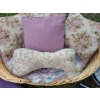 Image 2 : Female Canine Wicker Bed w/ Fleece Sweater (L) Dinner Bowls & More