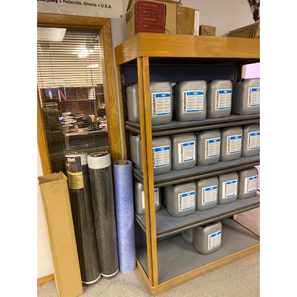Schonox VD Containers and Black Jack Floating Floor Cushion Rolls