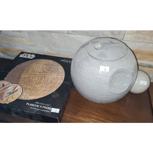 Death Star Cheese Board and Cookie Jar Kitchen Collectibles