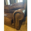 Image 4 : Large Thick Leather Couch, Well Loved But Great Quality - 89W, 35D, 34T 