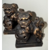 Image 2 : Carved Ivory Tower 10T w/ Bronze Fudogs & Chinese Zodiac Charms 