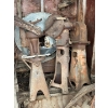 Image 2 :  Collection of blowers and other antique farm implements, including pump and antique bricks
