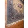 Image 2 : Gorgeous Authentic Silk Persian Rug (Purple Coral Blk & Blue Hues ) 9ftx12ft
