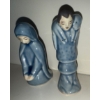 Image 7 : Stonewear Pottery Nativity Scene From Thailand - Celadon Ceramics w/ Blue Glaze