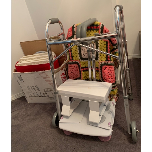 Assorted Medical Supports - Walker Shower Support Handicapped Handles & More