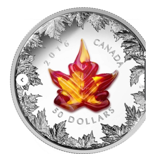 2016 $50 Venetian Glass Maple Leaf: Autumn Radiance - 5-oz. Pure Silver Coin
SKU: 151160