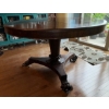 Image 2 : Edwardian Wooden Table (51W, 29T) with 5 Matching Wooden & Velvet Chairs (18W, 23D, 34T Each)