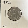 Image 1 : 1874 VF Canadian Quarter 92.5% Silver
