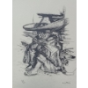 Image 3 : Untitled: Boy, Artist: Mottola, Offset Lithograph Framed Under Glass 13.5 X 16.5 