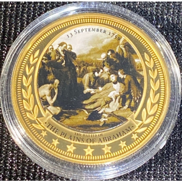The Plains Of Abraham 24K Gold Plated Proof Coin
