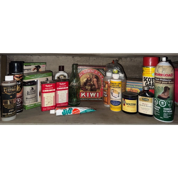 Vintage Shoe Shine & Collector's Tins W/Amish Wood Polish & More