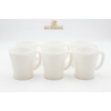 Image 5 : Vintage White Hobnail Milk Glass Table Lamps 10''&12''HEIGHT, Set Of Vintage Ivory Milk Glass Mugs