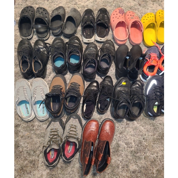 Selection of Footwear, Assorted Sizes (Yellow Crocs)