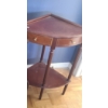 Image 3 : Wooden Arm Chair 25 W, 20 D, 40 T and Cherry Finish Corner Table 22 W, 16 D, 30 T 