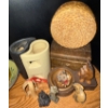 Image 1 : Household Collectibles- Figurines, Basket, Candle Holders, Candle & More
